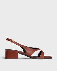CELINE CLEMENCE SANDALE SLINGBACK TRIOMPHE EN Cuir de veau - ROUILLE -  - 1 | CELINE