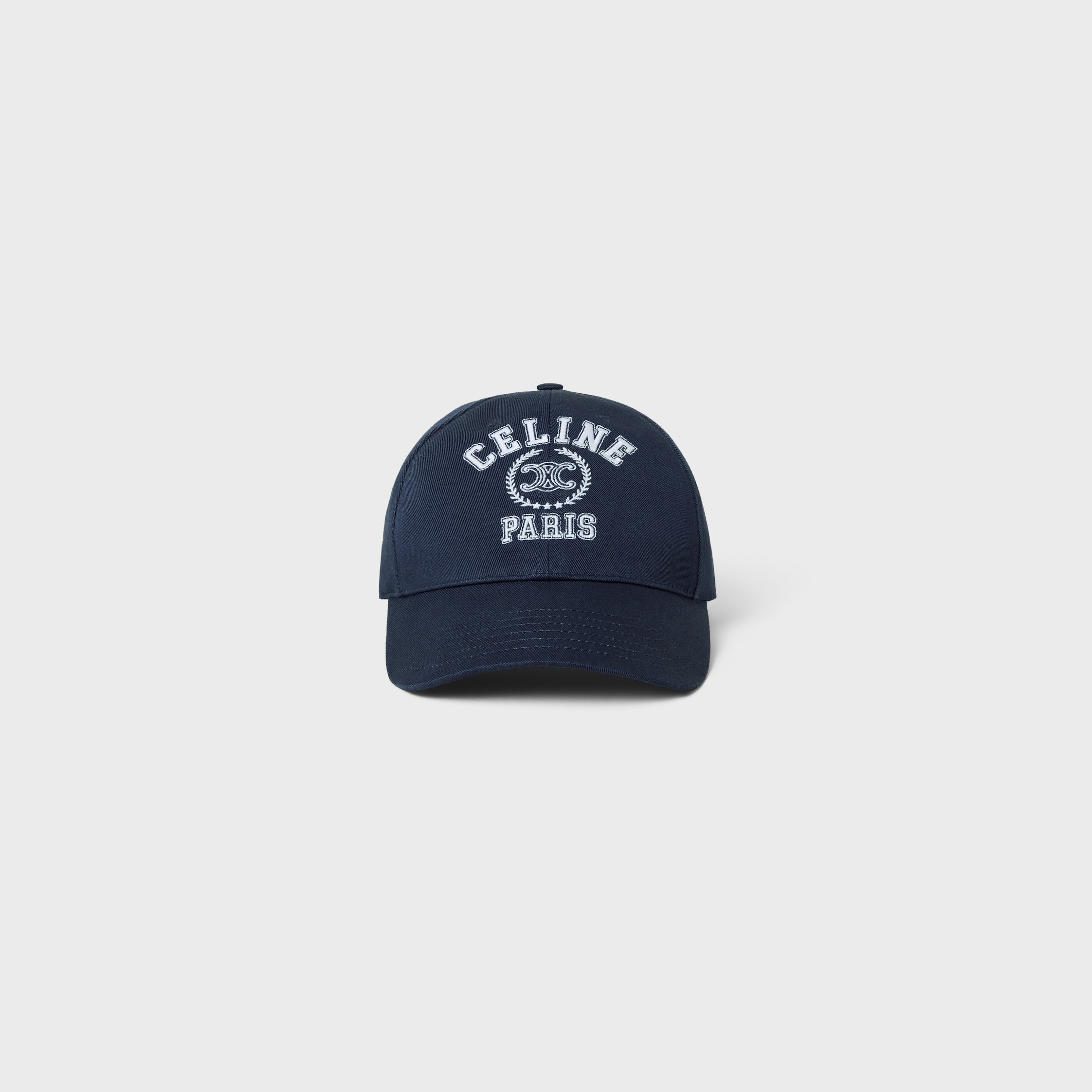 baseball cap IN WASHED COTTON GABARDINE - NAVY / WHITE | CELINE
