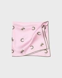 bandana IN silk twill - BLOSSOM PINK/KHAKI -  - 2 | CELINE