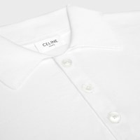 JERSEY ESTILO POLO DE ALGODÓN FINO - BLANCO ÓPTICO -  - 2 | CELINE