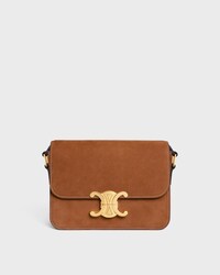 TEEN TRIOMPHE BAG IN NUBUCK CALFSKIN - CAMEL - TRIOMPHE - 1 | CELINE