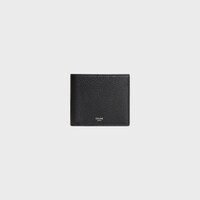 Bi-fold Wallet IN GRAINED CALFSKIN - BLACK - WALLETS - 1 | CELINE