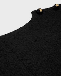 boatneck top IN cashmere and wool natté - BLACK -  - 2 | CELINE