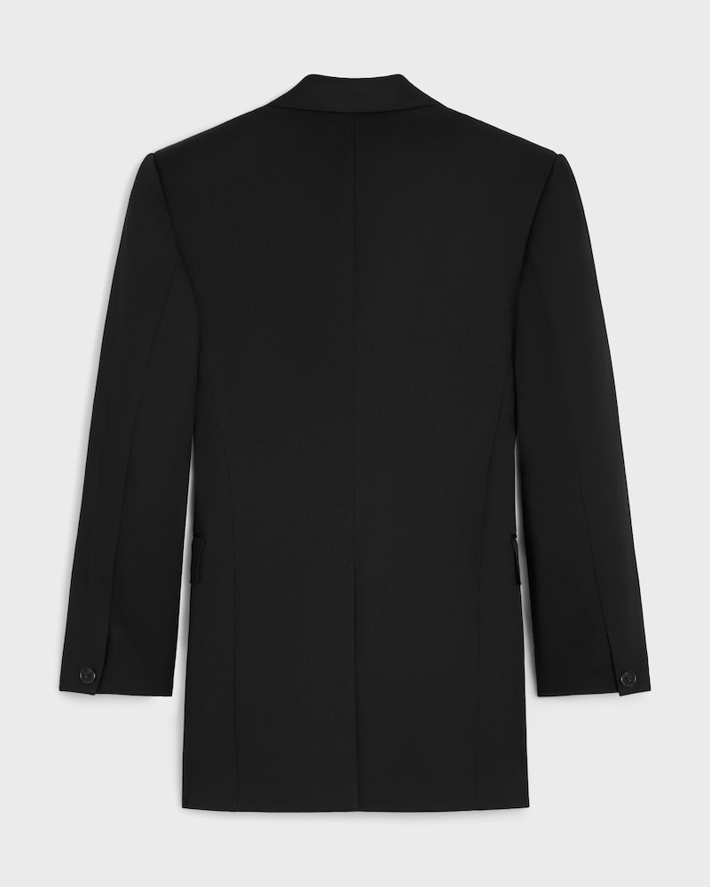 colonne jacket IN DIAGONAL WOOL - BLACK -  - 1 | CELINE