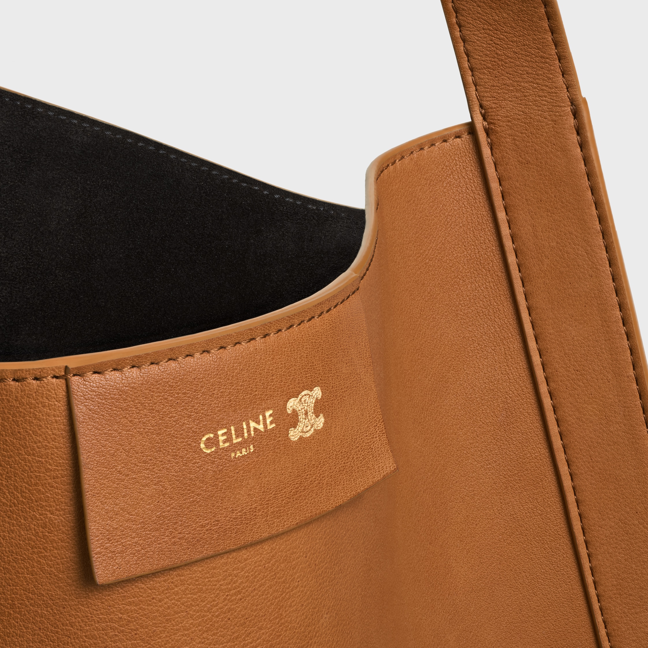 MEDIUM CUBE BAG IN SUPPLE CALFSKIN - SOFT TAN | CELINE