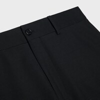 PANTALONES LARGOS DOCKS DE LANA Y GABARDINA DE MOHAIR - NEGRO -  - 2 | CELINE
