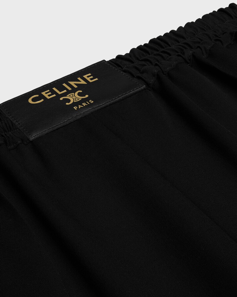 trousers IN wool twill - BLACK -  - 1 | CELINE