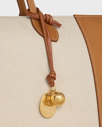 MAISON CELINE MEDALLION CHARM IN SMOOTH LAMBSKIN AND METAL - TAN - ACCESSORIES - 2 | CELINE