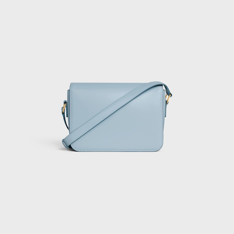 Teen Triomphe Bag in shiny calfskin - PALE BLUE - TRIOMPHE - 1 | CELINE