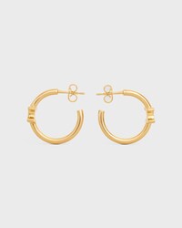 Triomphe Asymmetric Hoops in Brass with Gold Finish - GOLD - ESSENTIAL GIFTS - 2 | CELINE