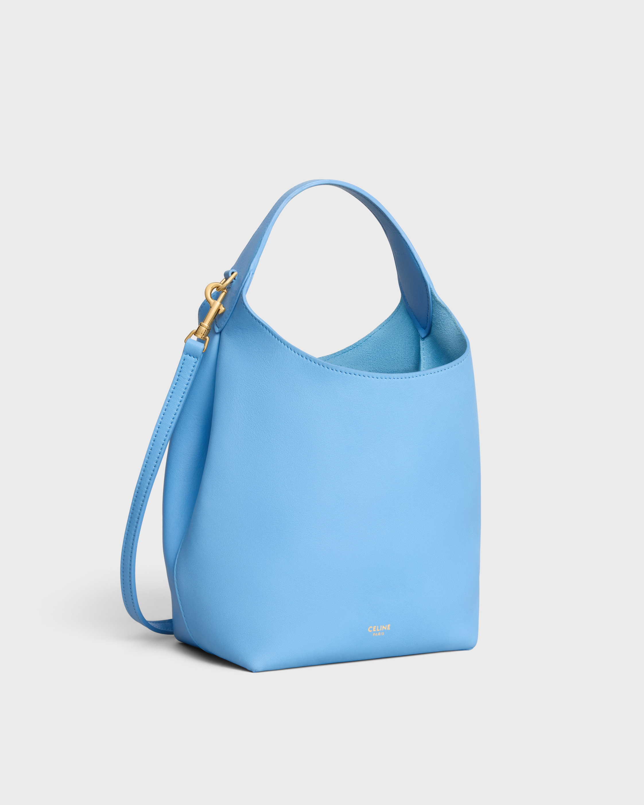 SMALL HOBO IN SUPPLE SMOOTH CALFSKIN - SKY BLUE | CELINE