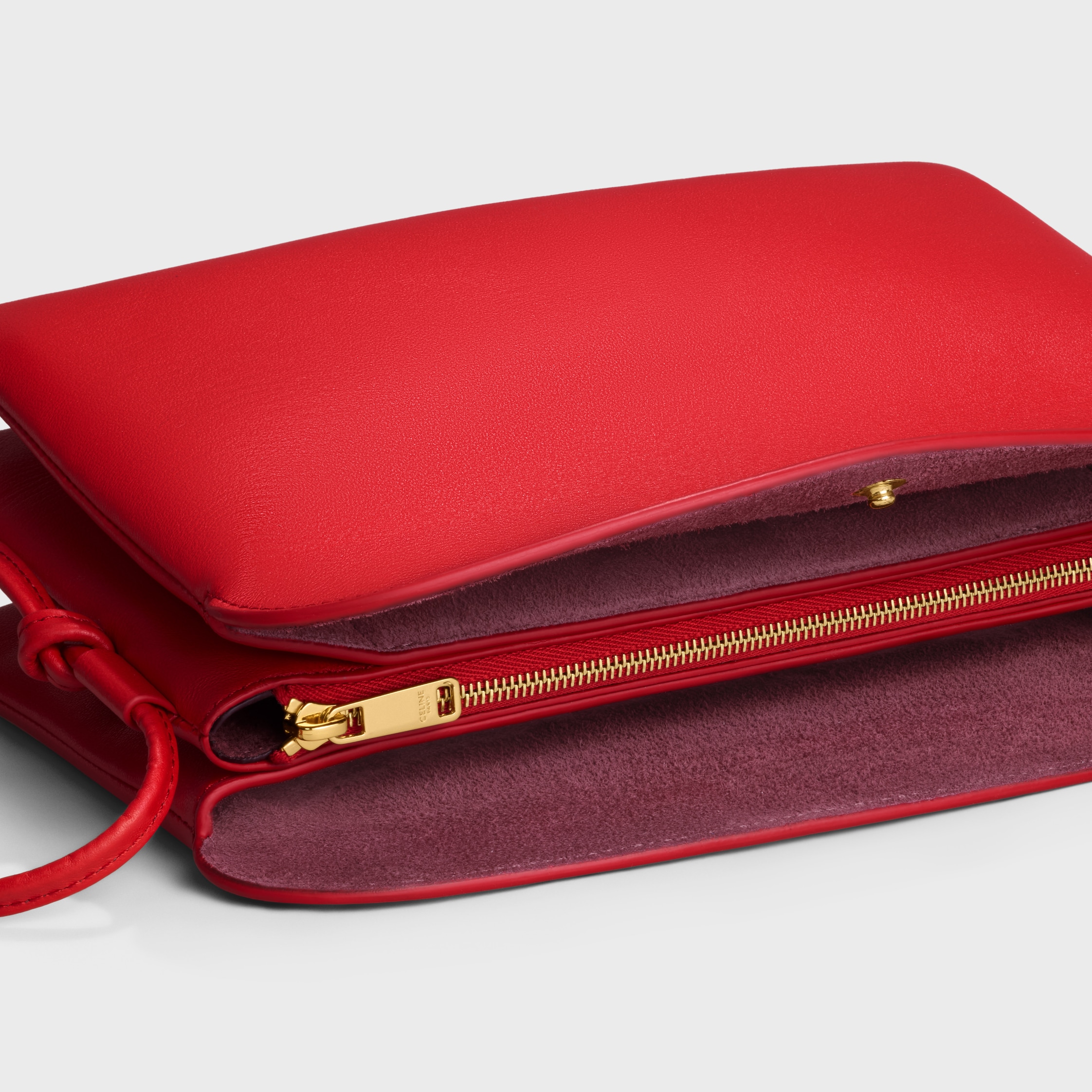 TRIO IN Smooth Lambskin - ULTRA RED | CELINE