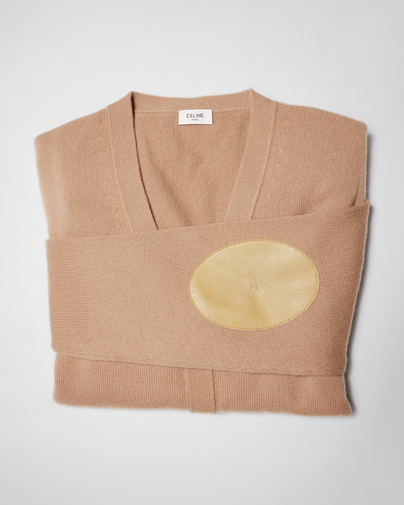 cardigan IN FINE CASHMERE - CARAMEL -  - 1 | CELINE