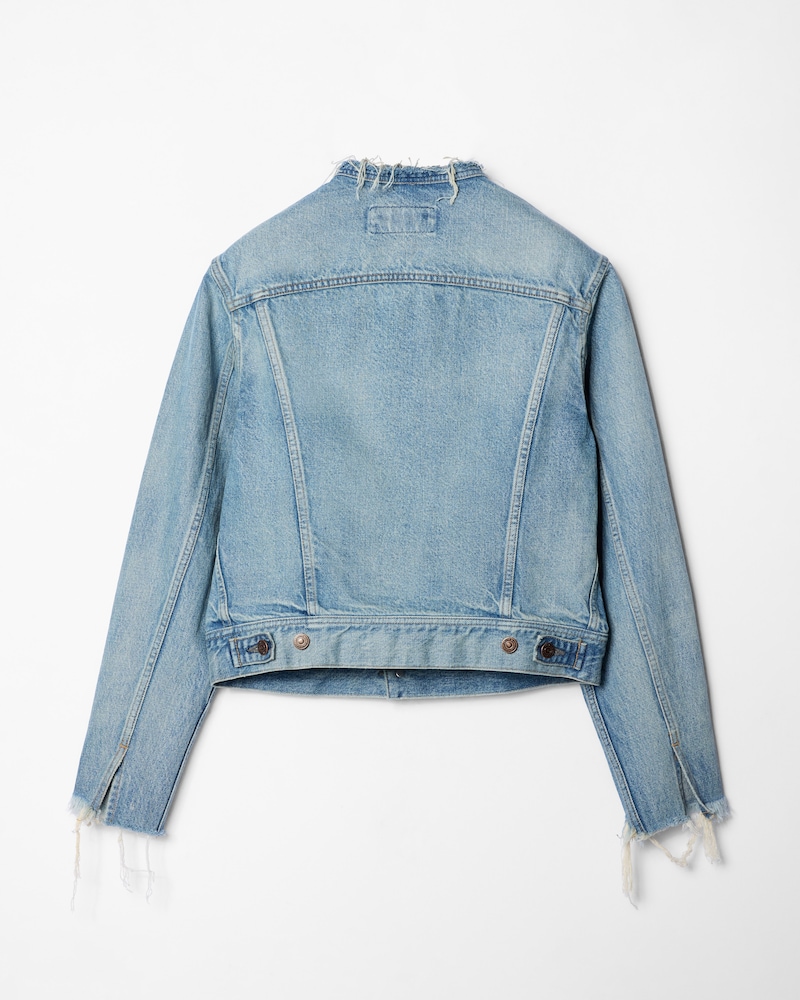TRUCKER JACKET IN cotton denim - CLEAR WATERFALL -  - 1 | CELINE