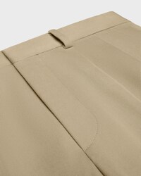pleated trousers IN cotton and wool gabardine - BEIGE MILITAIRE -  - 2 | CELINE