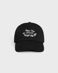 Harry’s Bar richelieu cap IN light cotton twill - BLACK -  - 2 | CELINE