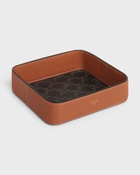 Trinket Bowl in Triomphe Canvas and Calfskin - Tan - HOME - 2 | CELINE
