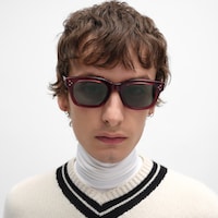 Black Frame 41 sunglasses in Acetate - TRANSPARENT BURGUNDY -  - 2 | CELINE
