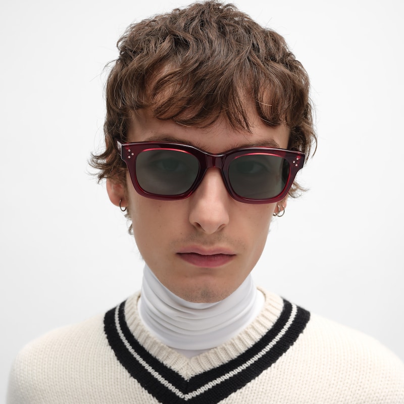Black Frame 41 sunglasses in Acetate - TRANSPARENT BURGUNDY -  - 1 | CELINE