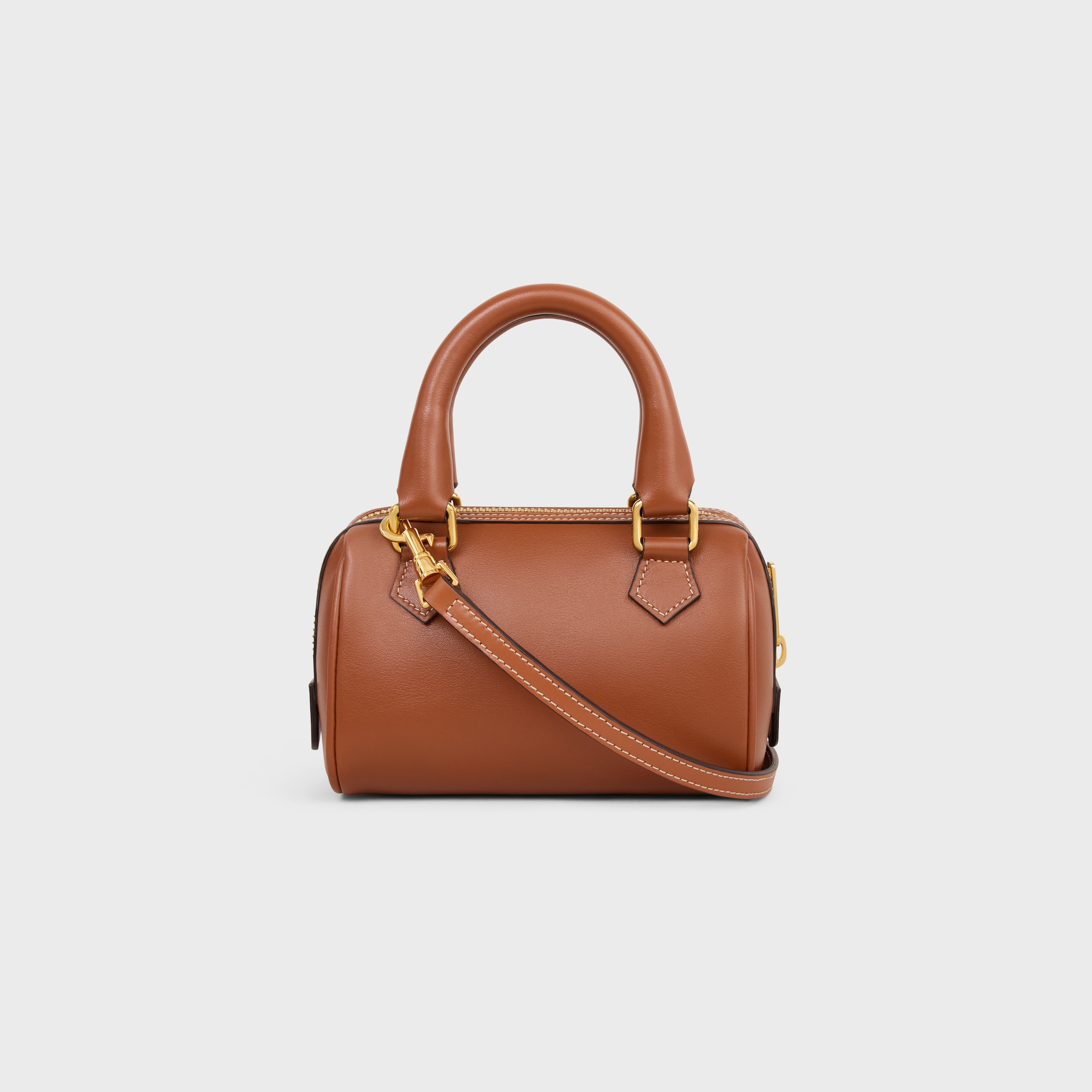 た*ん様 CELINE Mini Boston Smooth Calfskin MINI BOSTON IN SMOOTH CALFSKIN - TAN | CELINE