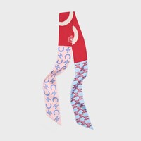 ribbon IN SILK TWILL - RED/BLUE/PALEPINK -  - 2 | CELINE