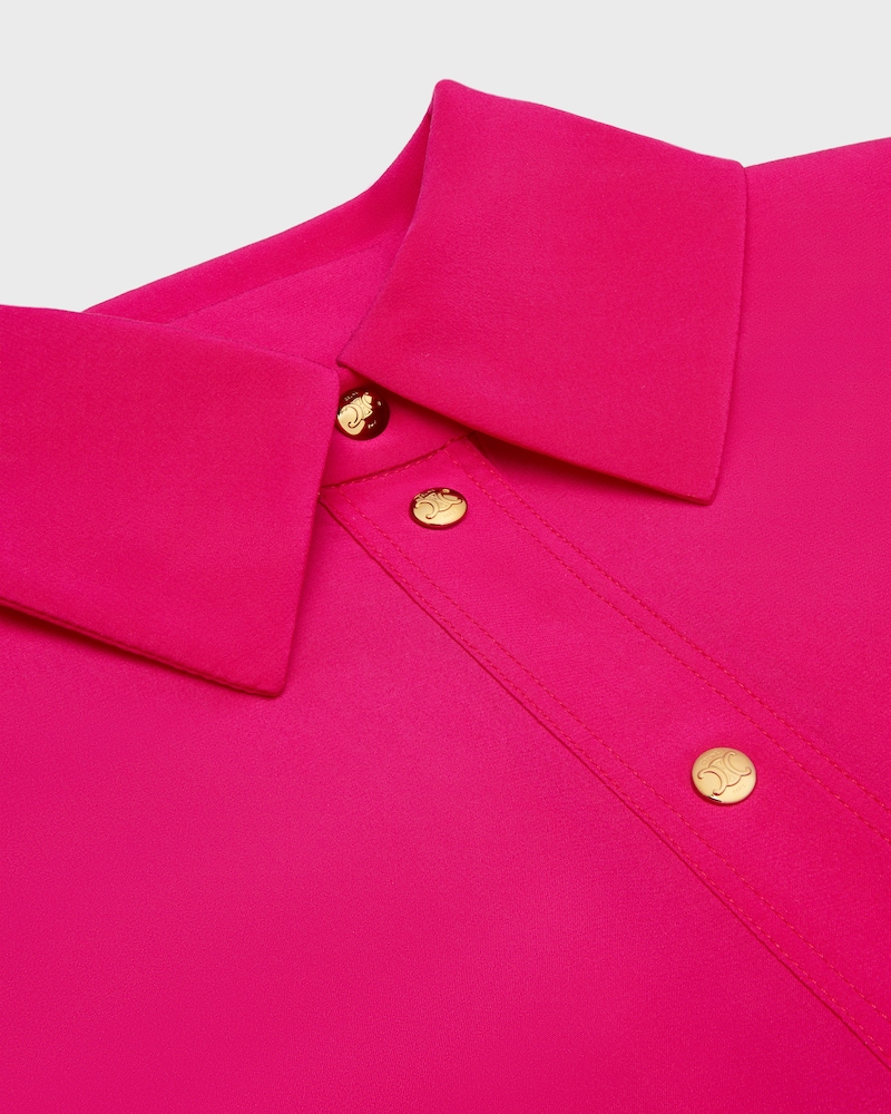 dress IN acetate silk crepe - FUSHIA -  - 1 | CELINE