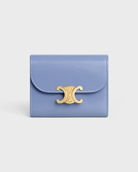 スモール フラップウォレット トリオンフ / シャイニーカーフスキン - パープルセージ - ラッキーデー セレクション - 1 | CELINE