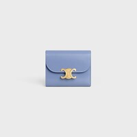 Small Flap Wallet TRIOMPHE IN Shiny calfskin - PURPLE SAGE - WALLETS - 1 | CELINE