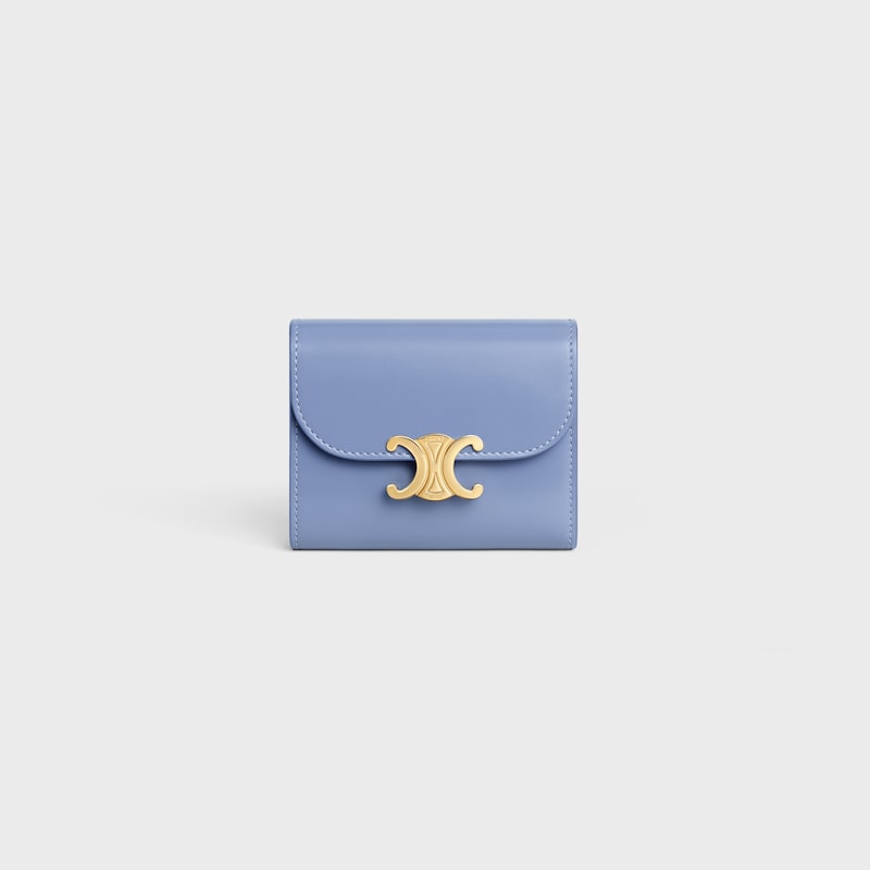 スモール フラップウォレット トリオンフ / シャイニーカーフスキン - パープルセージ - ラッキーデー セレクション - 1 | CELINE