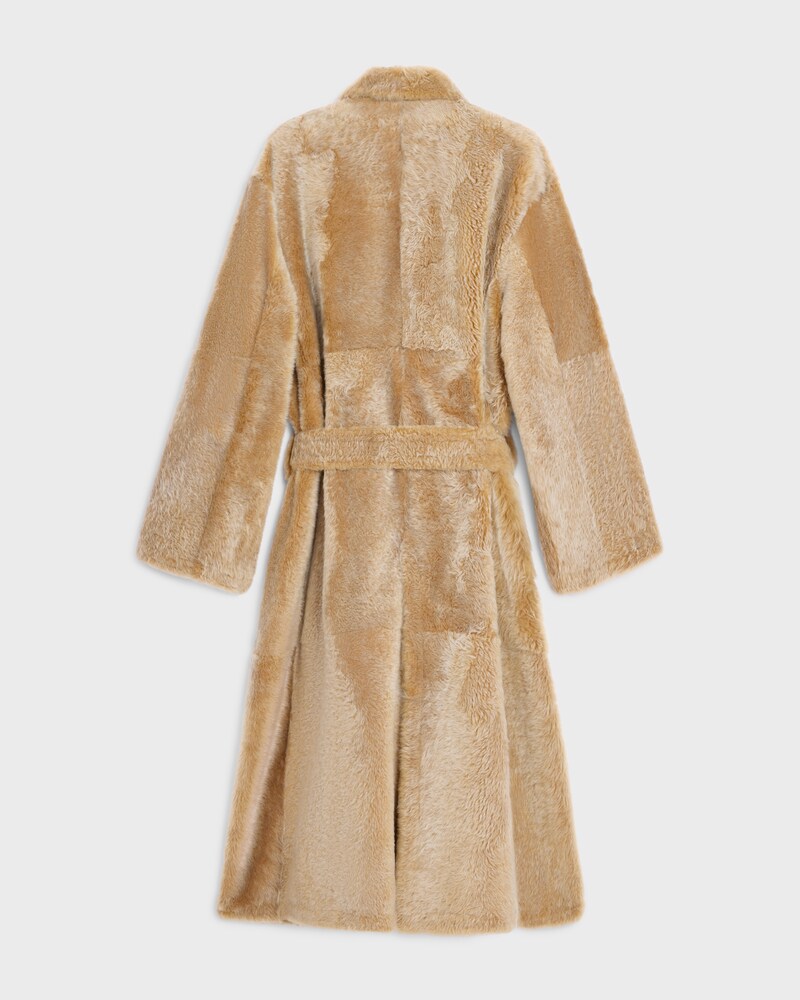 manteau peignoir shearling agneau - BEIGE -  - 1 | CELINE