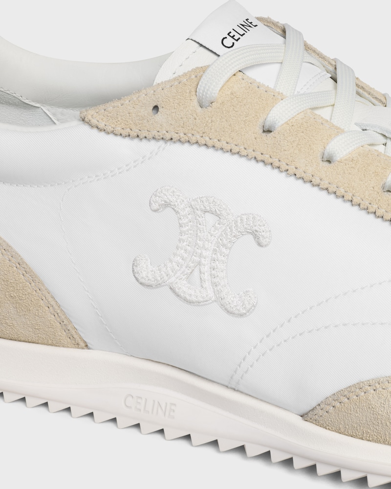 SNEAKER RACER EN NYLON, CUIR DE VEAU VELOURS ET CUIR DE VEAU - OFF WHITE -  - 1 | CELINE