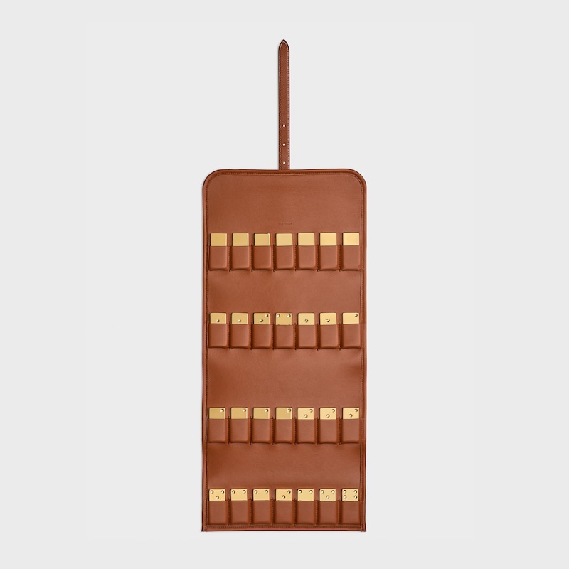 Domino Case in Triomphe Canvas and Lambskin - Tan - TRAVEL - 1 | CELINE