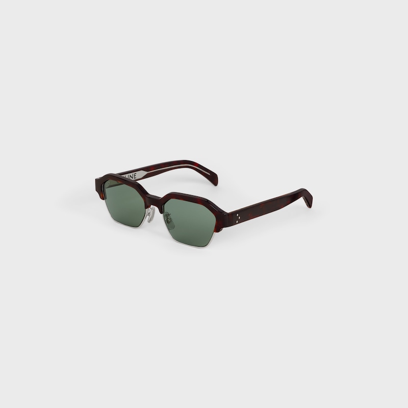 Black Frame 63 sunglasses in Acetate and Metal - Dark Havana / Silver -  - 1 | CELINE