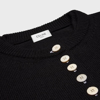 CONJUNTO DE CÁRDIGAN DE CACHEMIRA HERITAGE - NEGRO -  - 2 | CELINE