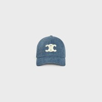 TRIOMPHE BASEBALL CAP IN DENIM UNION WASH - DARK UNION WASH -  - 2 | CELINE