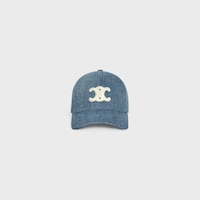 TRIOMPHE BASEBALL CAP IN DENIM UNION WASH - DARK UNION WASH -  - 2 | CELINE