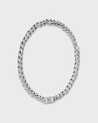 Triomphe Gourmette Necklace in Brass with Rhodium Finish - SILVER - SMALL GIFTS - 2 | CELINE