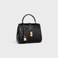 Small 16 Bag in porosus crocodile - BLACK - MORE LINES - 2 | CELINE