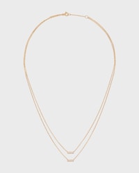 Collier Double Celine Line en Or Jaune et Diamants - Yellow Gold & White - AUTRES LIGNES - 1 | CELINE