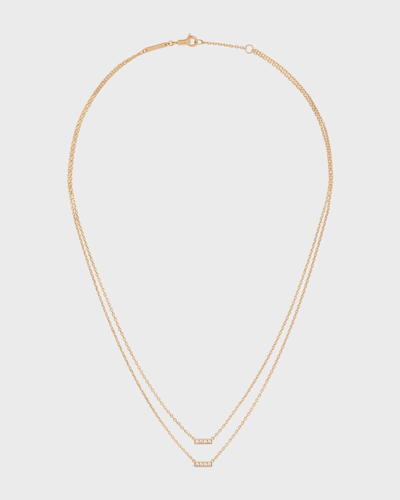 CELINE ライン ダブルネックレス / イエローゴールド & ダイヤモンド - イエローゴールド - ファイン ジュエリー - 1 | CELINE