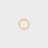 Triomphe Asymmetric Ring in Brass with Gold Finish - GOLD -  - 1 | CELINE