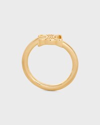 Triomphe Asymmetric Ring in Brass with Gold Finish - GOLD -  - 1 | CELINE