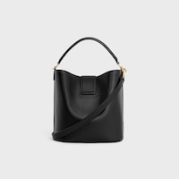 MEDIUM BUCKET LOUISE IN SMOOTH CALFSKIN - BLACK - CROSS-BODY BAGS - 2 | CELINE