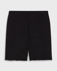 celine shorts in cotton fleece - BLACK / WHITE -  - 2 | CELINE
