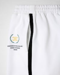 TRACKSUIT TROUSERS IN double-face jersey - OPTIC WHITE / BLACK -  - 2 | CELINE