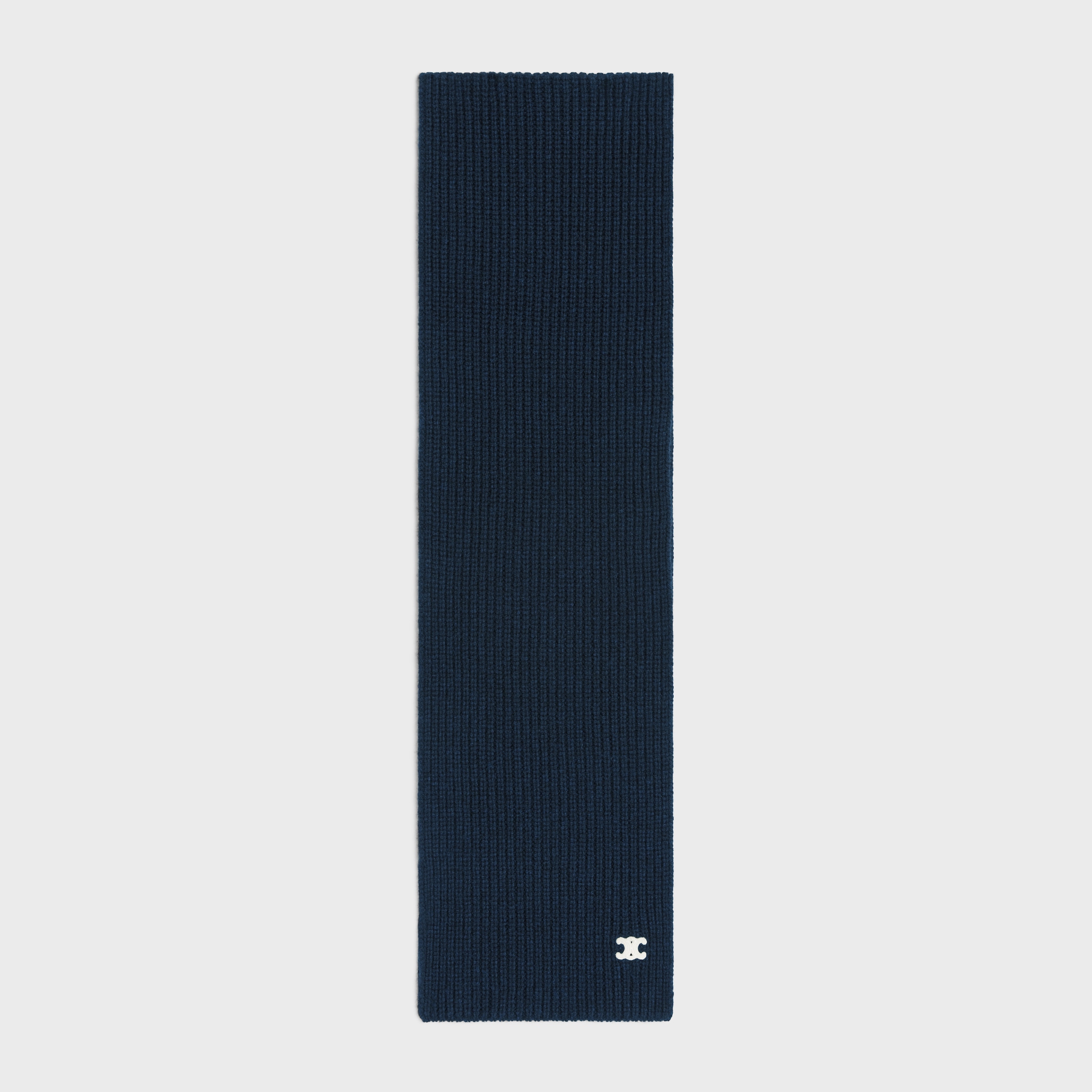 TRIOMPHE SCARF IN SEAMLESS CASHMERE - NAVY | CELINE