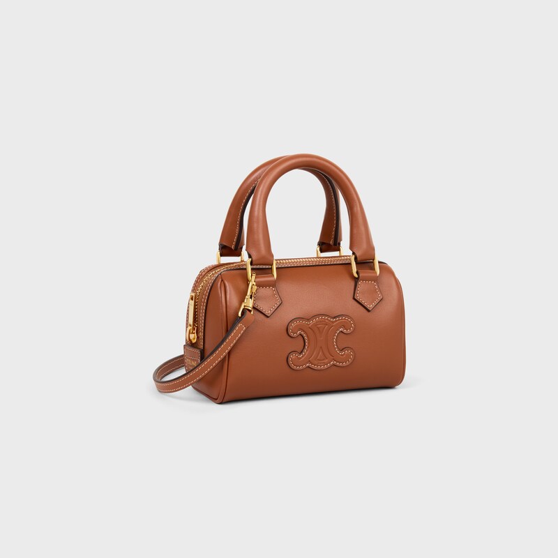 MINI BOSTON IN SMOOTH CALFSKIN - TAN | CELINE
