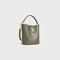 SMALL BUCKET LOUISE IN SMOOTH CALFSKIN - GOLDEN KHAKI - BUCKET - 2 | CELINE