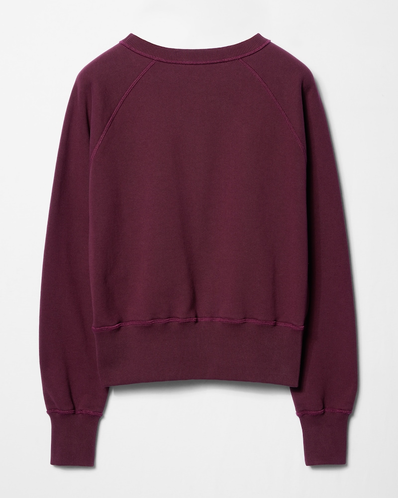 SWEATSHIRT IN cotton fleece - DARK BURGUNDY / RED -  - 1 | CELINE