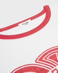 70's t-shirt IN cotton jersey - OFF WHITE / ROUGE CERISE -  - 2 | CELINE
